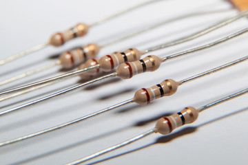 Resistor on Electronic circuit board,use for wallpaper, used as illustrated book,closeup
