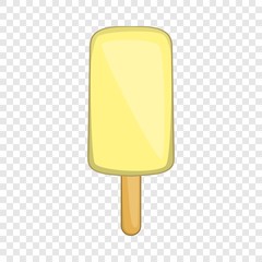 Yellow ice cream icon. Cartoon illustration of ice cream vector icon for web design