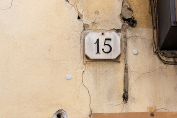 15 numero civico casa, simbolo