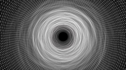 Obraz premium 3-dimensional illustration of the future display, White tunnel , the concept of cyber information network technology.