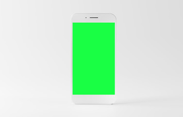Mock up of a smartphone isolated on a background with shadow - 3d rendering
