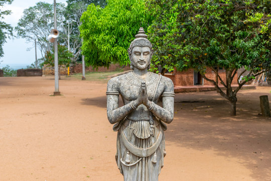 Statue of King Devanampiyatissa in Mihintale, Anuradhapura Sri Lanka