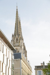 Towers of the Cathedral of Our Lady of Bayonne, France