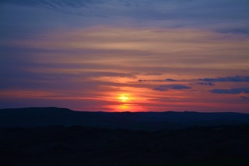 shades of sunset in the sky