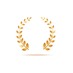 Golden laurel venox leaves, award and insignia of the winner.