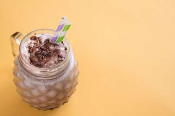 chocolate drink whipped cream