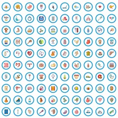 100 womens health icons set in cartoon style for any design vector illustration