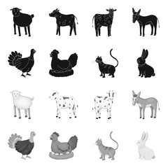 Vector design of breeding and kitchen  symbol. Set of breeding and organic  stock symbol for web.