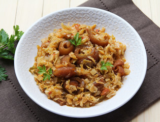 Cabbage with vegetables and meat