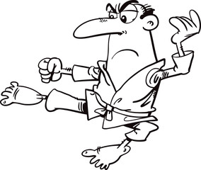 Vector illustration Karate Guy