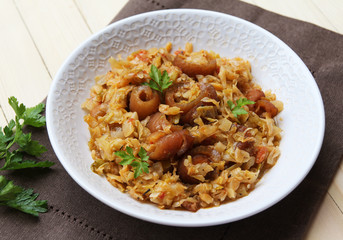 Cabbage with vegetables and meat