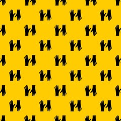 Protective gloves pattern seamless vector repeat geometric yellow for any design