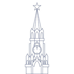 Vector Kremlin for coloring. Illustration for children coloring book