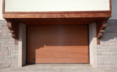 automatic wooden entry door