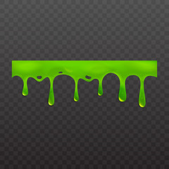 Slime or goo dripping liquid vector illustration isolated on white background.