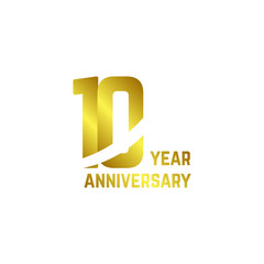 10 Year Anniversary Logo Vector Template Design Illustration