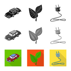 Isolated object of innovation and technology  symbol. Collection of innovation and nature  vector icon for stock.