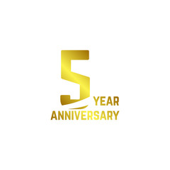 5 Year Anniversary Logo Vector Template Design Illustration