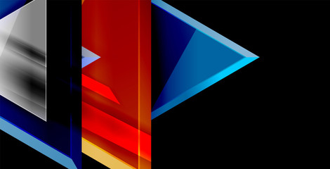 Dynamic triangle composition abstract background