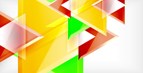 Glossy shiny triangles background