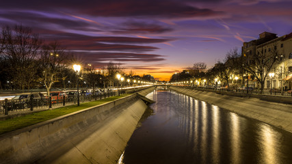 Fototapeta premium night view off the bridge in Bucharest