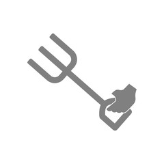 fork with hand icon 
