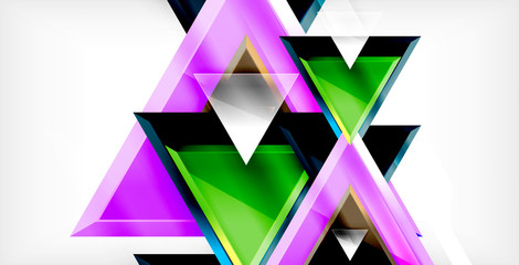 Dynamic triangle composition abstract background