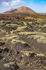 Volcanic landscape at Lanzarote. Canary Islands. Spain