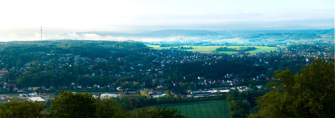 Aussicht vom Kaiser Wilhelm Denkmal, Porta Westfalica Deutschland