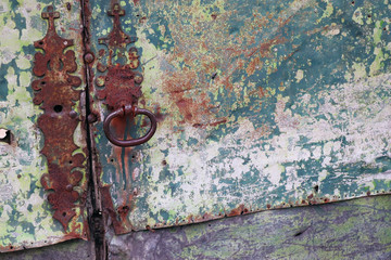 colorful rusty metal iron plate grunge wall background backdrop surface