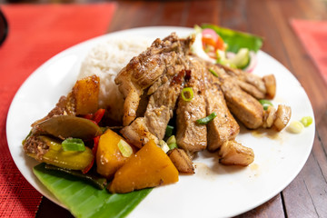 Grilled pork with Rice