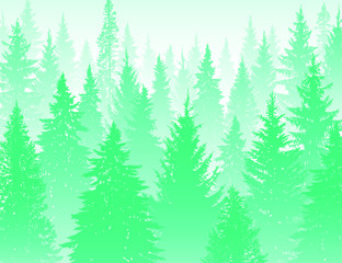 Abstract background. Forest wilderness landscape. Template for your design works. Hand drawn vector illustration.