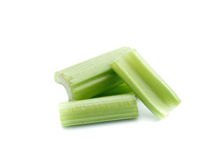 fresh celery isolated on white background