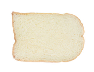 slice of bread on white background