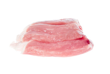 isolated raw meat