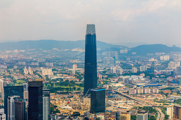 Fototapeta premium KUALA LUMPUR, MALAYSIA - April. 21, 2016 . View of Kuala Lumpur city skyline