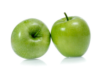 Green apple, isolated on white background