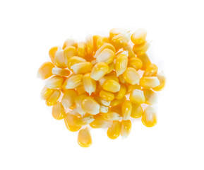 Corn on white background