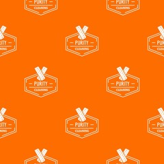 Cleaning pattern vector orange for any web design best