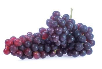 red grapes  isolated on white
