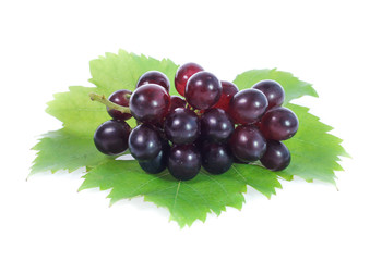 red grapes  isolated on white