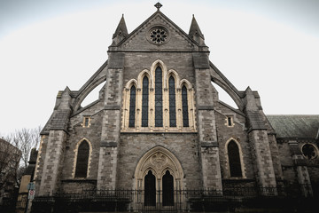 Fototapeta premium Architectural detail of Christ Church Cathedral of Dublin, Ireland
