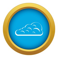 Cumulus cloud icon blue vector isolated on white background for any design
