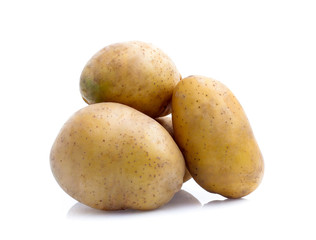 potatoes isolated on white background