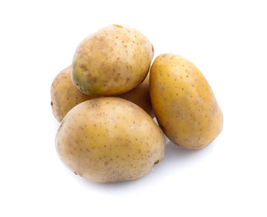 potatoes isolated on white background