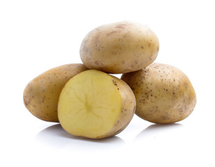 potatoes isolated on white background