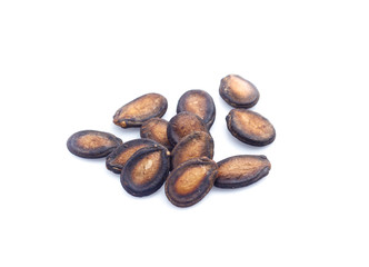 Black Melon Seeds on white background