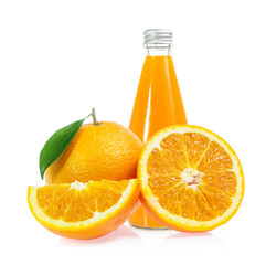 orange juice isolated on white background