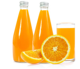 orange juice isolated on white background