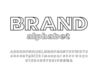 Vector of modern abstract alphabet design